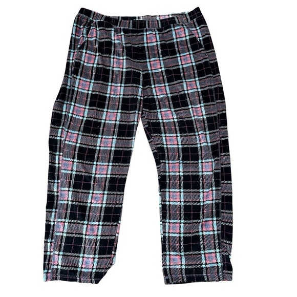 Cuddl Duds Other - Cuddl Duds Climate Right Women’s Pink & Black Fleece Pajama Pants Sz L GUC